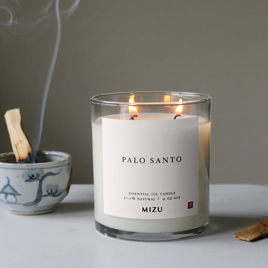 MIZU Palo Santo Essential Oil Candle